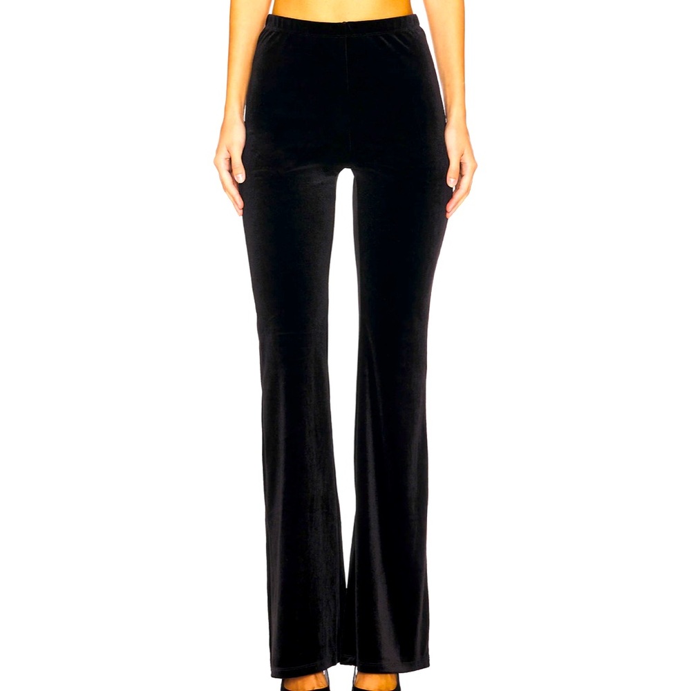 Good American High Shine Soft Velvet Trouser Size 0. Worn Once!!